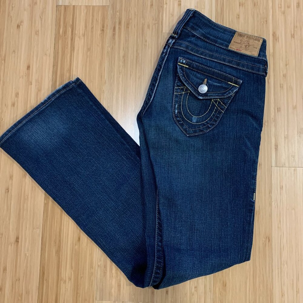 Women's True Religion Becky Jeans, size 27,  blue denim.